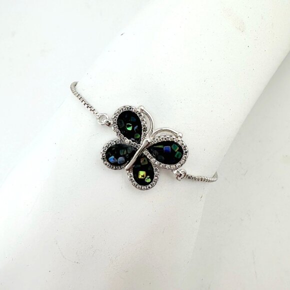 Abalone Butterfly Bolo Bracelet - Picture 4 of 11